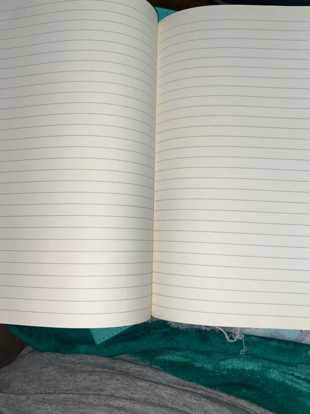 Set of 4: Teal Gold Script Hardcover Journals